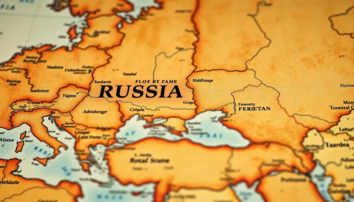 Carte historique montrant la Russie et la Grèce, illustrant les origines géographiques du prénom Aliocha