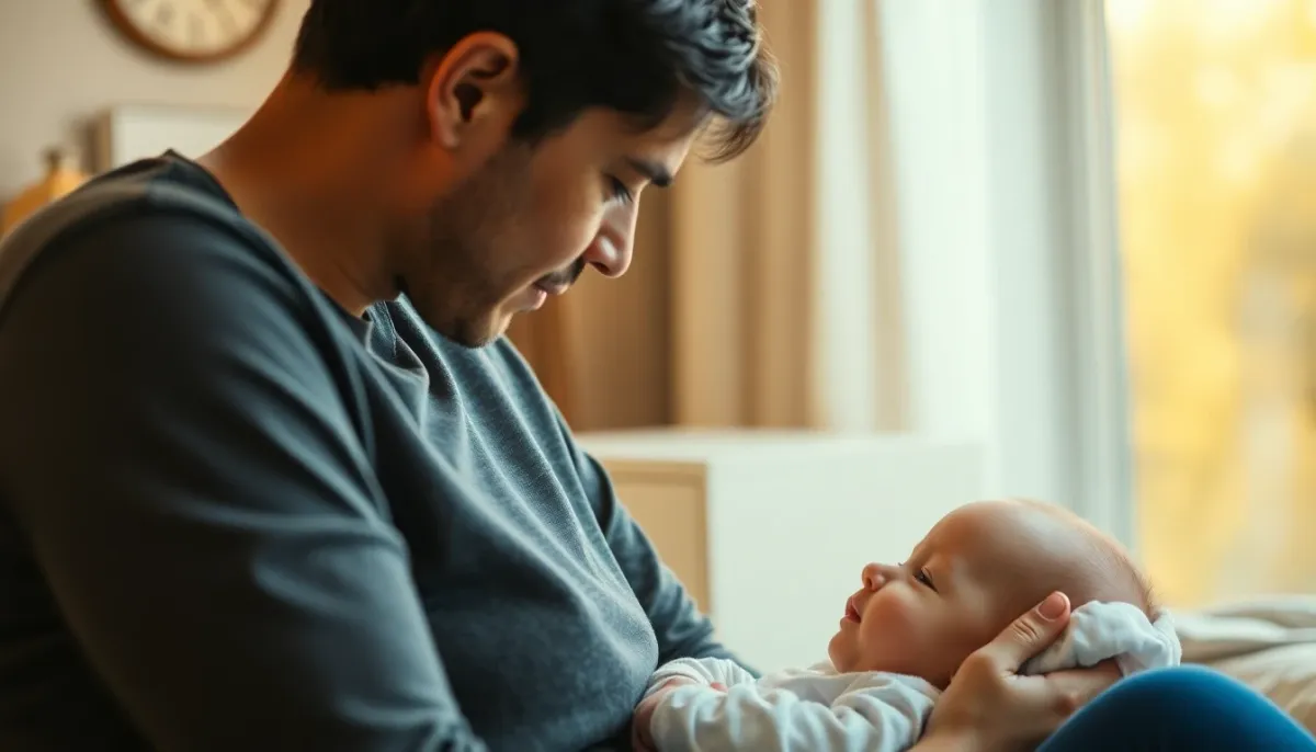 Parent surveillant attentivement le comportement et la réactivité d'un bébé après une chute