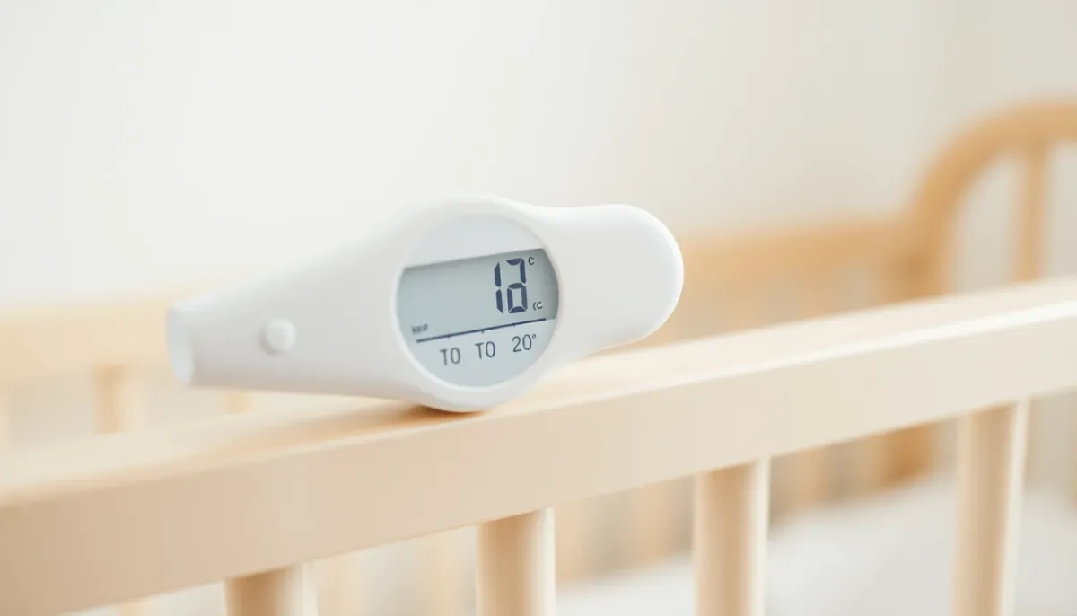Thermomètre de berceau affichant la température optimale de sommeil pour un bébé