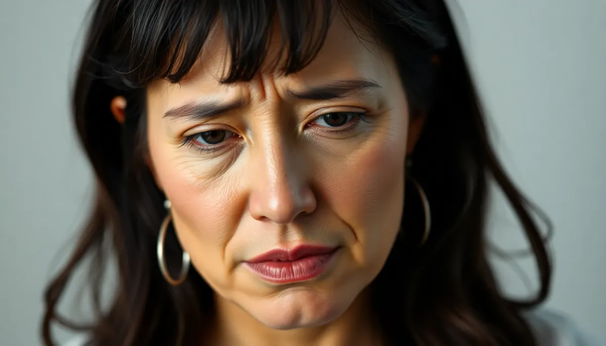 Portrait d'une femme exprimant une préoccupation concernant sa contraception